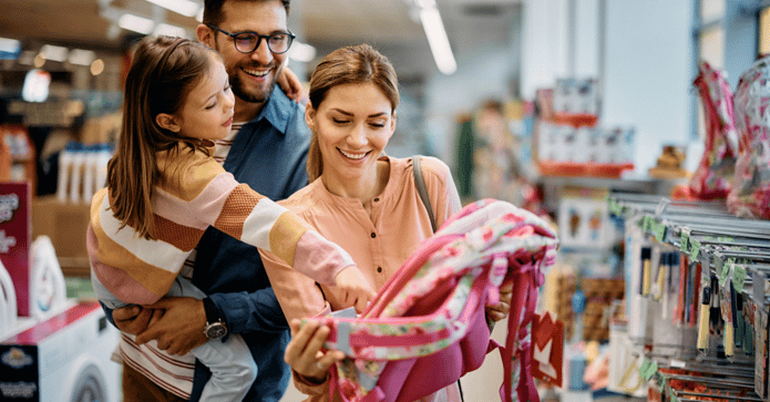 Family shopping for Back to School Grocery and Personal Care Omnichannel Marketing